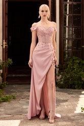 Floral Off Shoulder Monaca Gown